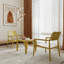 Ensemble 2 pièces de chaises à une place et de table basse en PP - Mobilier polyvalent d'intérieur / extérieur pour le salon, le balcon, la plage (sans chaises d'assemblage, table facile à installer) - Polypropylène, jaune brique-529659212
