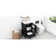 Meuble-lavabo de 20 po avec lavabo - noir, grand espace de rangement, poignée en acier inoxydable, tablette de porte, tiroir, armoire pratique de 22,05 lb, surface imperméable, charnières, plateau