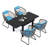 Warran 4 - Person Aluminum Extendable Outdoor Dining Set with Removable Cushions-106913427-106913527