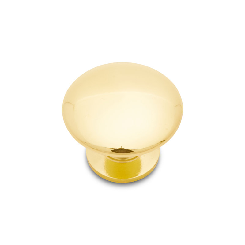 CK Series 1 1/4" Diameter Mushroom Knob, Polished Brass