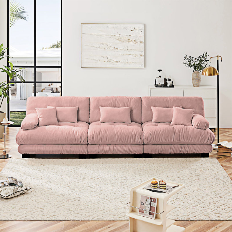 Canapé modulaire rembourré, Rose