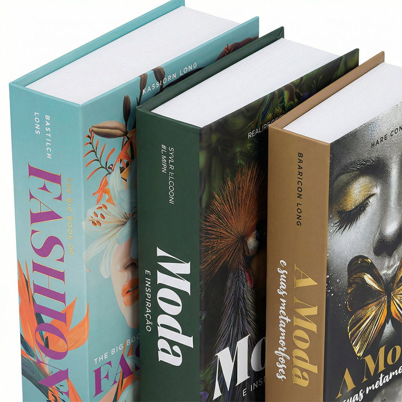 Ensemble de 3 faux livres Fashion