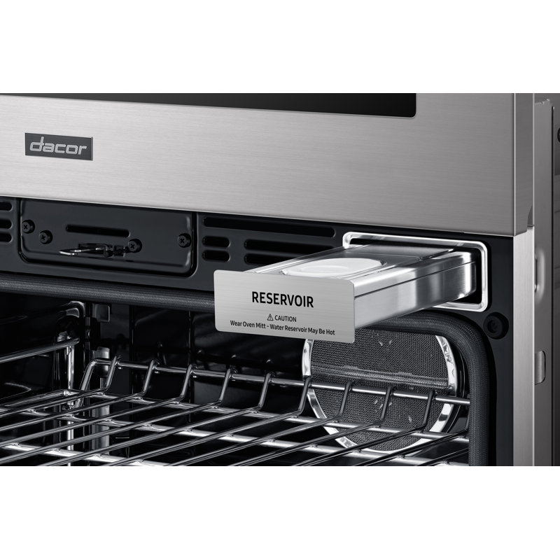 30" Microwave Combination Wall Oven Steam, Transitional, Silver