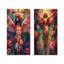 Rose, rose, Jésus, Saint, Ange chrétien, portrait religieux I - Ensemble de 2 reproductions d'art mural-73821650-73821654-73821655