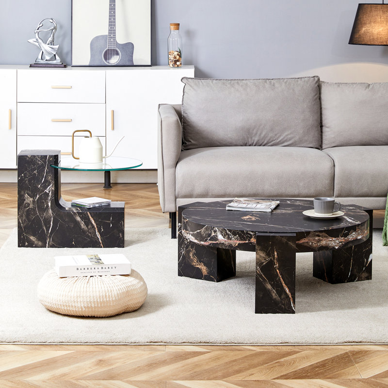 La table basse à deux étages détachable, le design élégant est plus précieux, et la conception détachable peut rendre l'utilisation de l'espace plus flexible et adapté à diverses scènes.