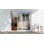 Porte coulissante extérieure en métal et plastique pour patio, modèle 8166 Blanc Soie 64 x 80, porte active à droite, porte coulissante en verre trempé transparent