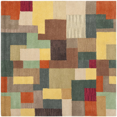 Amier Hand Tufted Wool Geometric Rug