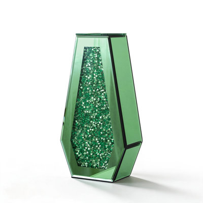Cerrie 14" Green Tall Glass Table Vase Modern Classic Glam Stylish
