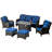 NTC Premium All-Weather Wicker 7 - Person Patio Conversation Set with Cushions-86180013