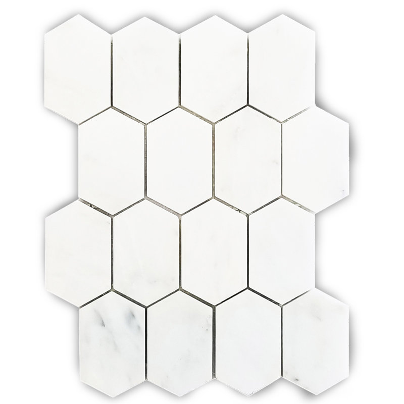 Carreau de mosaïque en marbre nid d'abeille 10 po x 12 po