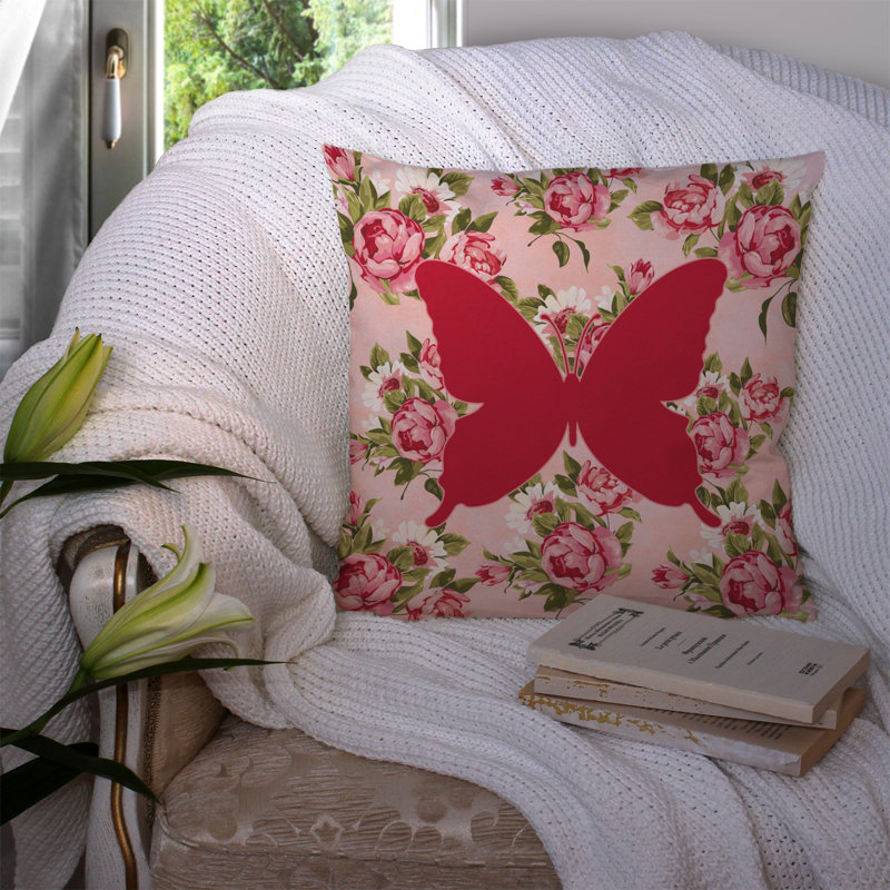  Coussin Butterfly Shabby Elegance, Rose