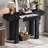 Black Rustic Minimalist Wood Console Table - Hidden Drawer & Side Power Outlet, Entryway Sofa Table For Living Room, Home Office-1030593671