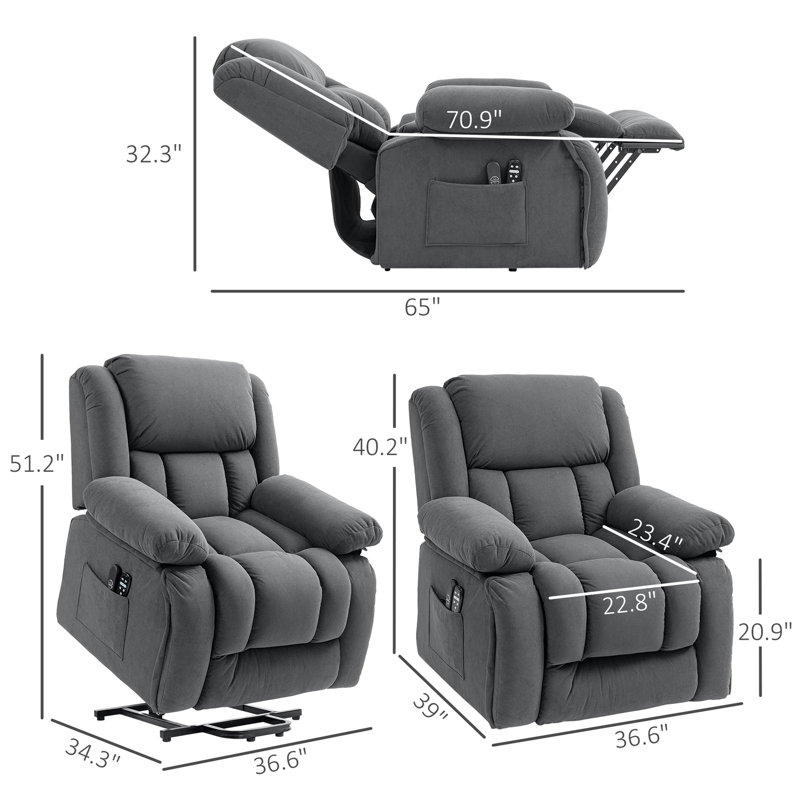 Fauteuil de massage pour adultes, gris, Gris antique