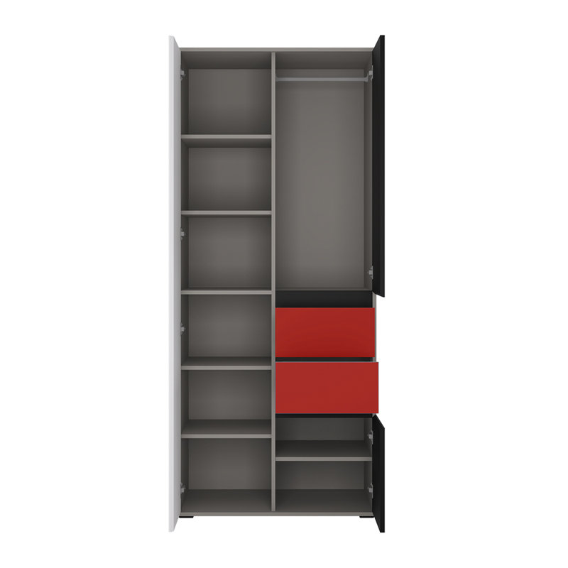 Madaket 197cm H X 84cm W Kids, White/Black/Chili red