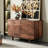 Light Luxury Storage Walnut Colored Buffet Table