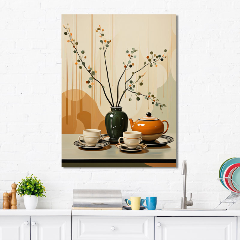 «Louwrens Coffee Tea Cafe Points I», reproduction sur toile, H 20 po x l 12 po x P 1 po, Toile tendue