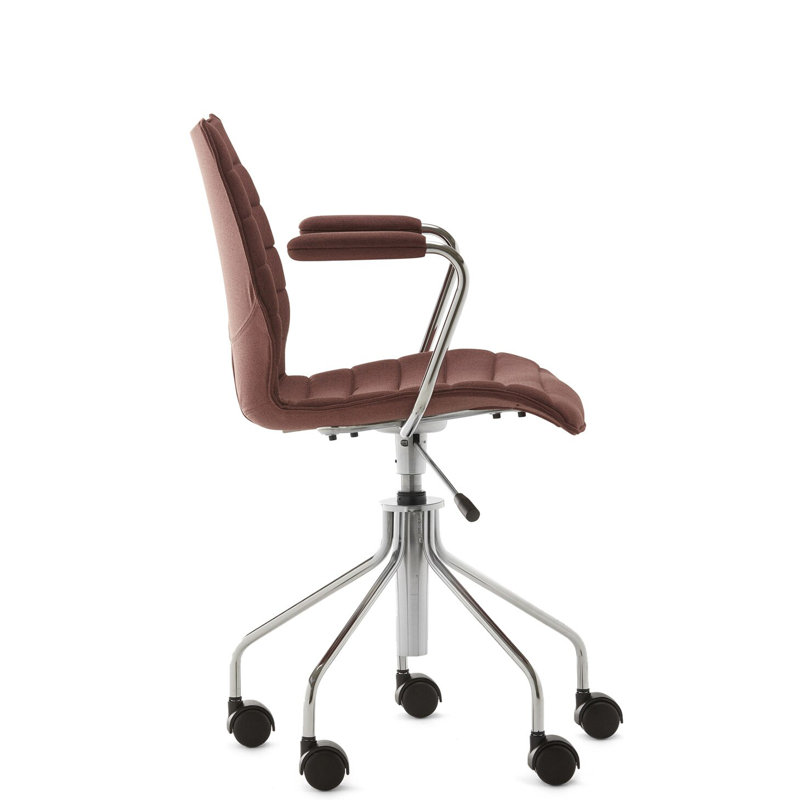 Maui Swivel Task Chair, Brick Red, 100% Recycled Polyester