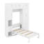 Lit escamotable simple avec casiers et armoires