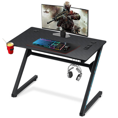 Rectangle 106.93cm L Computer Table with Cable Management