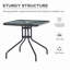 Toey 76 cm Square Dining Table, Parasol Hole, Black