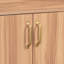 Meuble-lavabo 36 po en bois, structure solide, 2 portes à fermeture douce, 3 tiroirs, lavabo en céramique, tablette réglable pour les petites salles de bain avec portes et espaces en bois