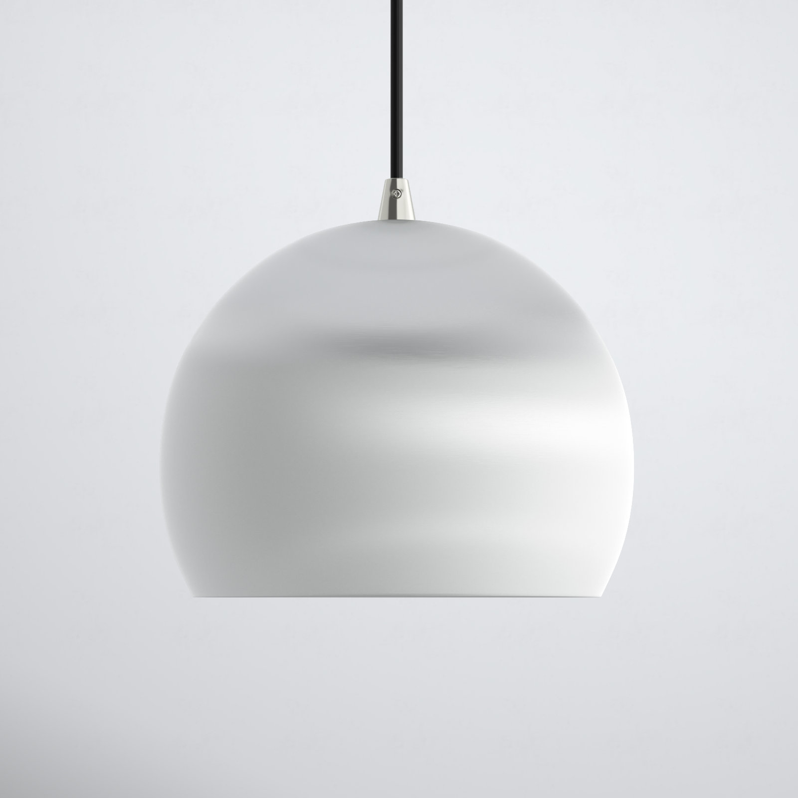 Schultz Dimmable Globe Single Light Pendant, Brushed Aluminum