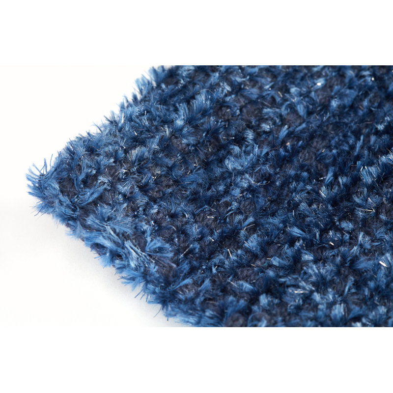 Twinkle Polyester Blend Non-Slip Shower Mat, Navy