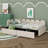A Twin-Sized Velvet Upholstered Daybed With Two Built-In Drawers-1118434804-1118434805