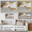 Abstrait bosquet d'introspection en or et blanc VI-393173540-393173722-393173723