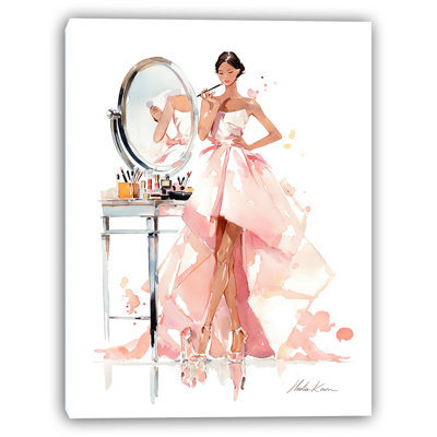 Powder Room Elegance Wrapped Canvas Wall Art