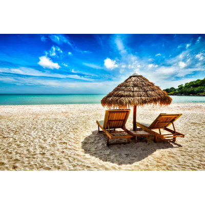 Méridiennes sur la plage - Photographie sur toile tendue