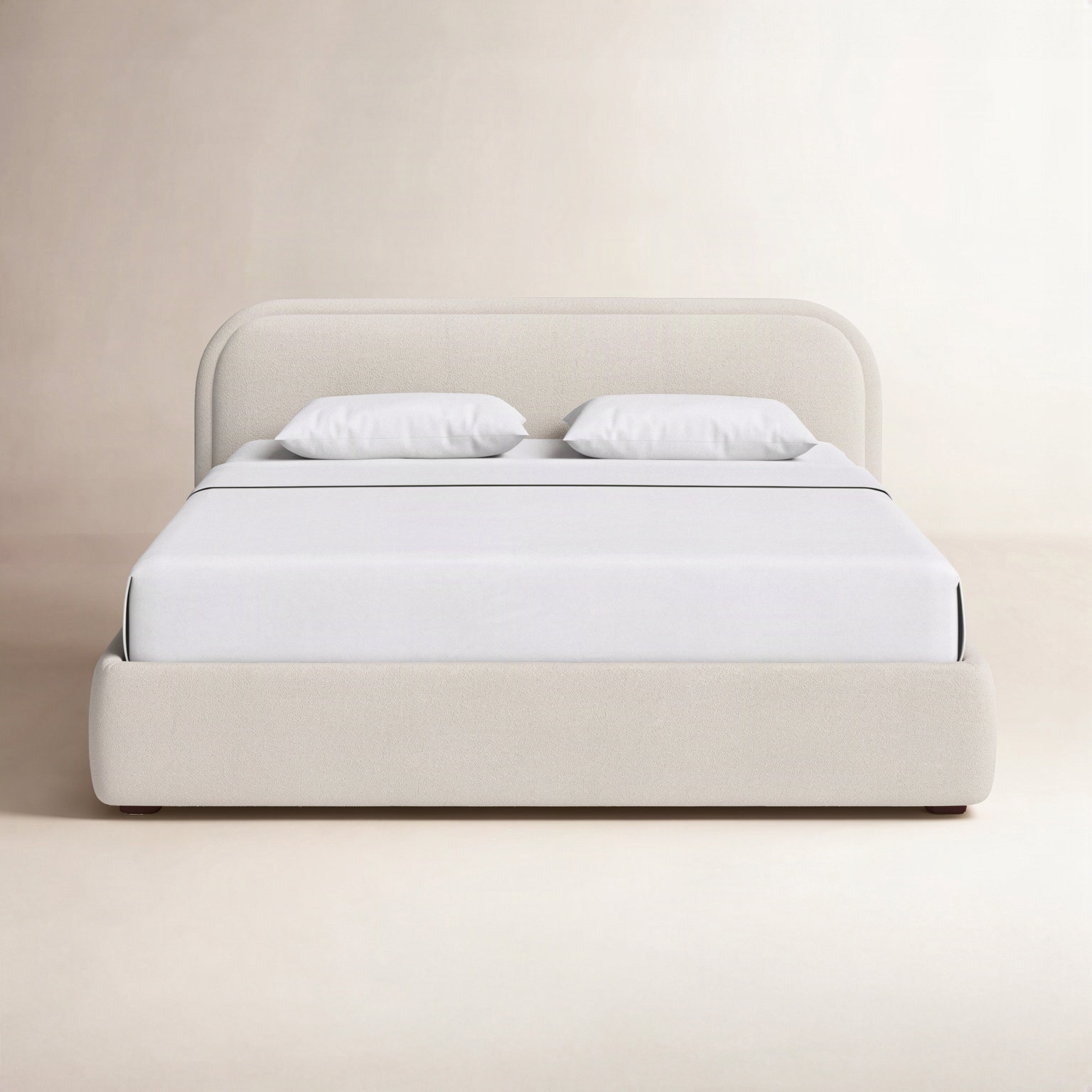 Shonda Linen Upholstered Bed, Queen, Oatmeal