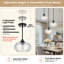 Suspension Alejo 9,45'' à 1 lumière en verre à motif floral pour îlot de cuisine-1546843161