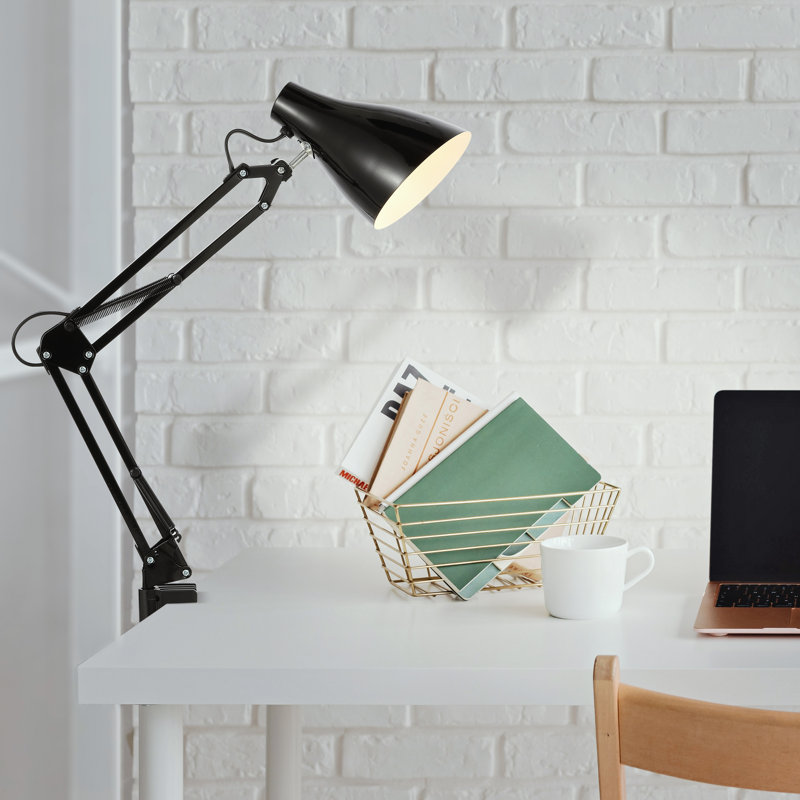 Lampe à pince en métal Kreshnik, Noir