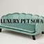Grand et élégant lit pour animal de compagnie avec velours doux, coussin lavable, pieds en bois de bouleau pour chiens de taille moyenne - élégant perle, housse amovible en mousse, l 38,75 po x P 23,75 po-129975998