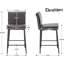 Upholstered Counter Stool with Metal Frame-1163511516