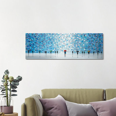 Under The Blue Rain - Estampe numérique sur toile tendue avec châssis