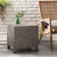 Table d'appoint - Table d'appoint cubique noire PE, 45,7 cm L x P x H, avec structure en fer, polyvalente et facile à monter - 46,3 cm H élégante