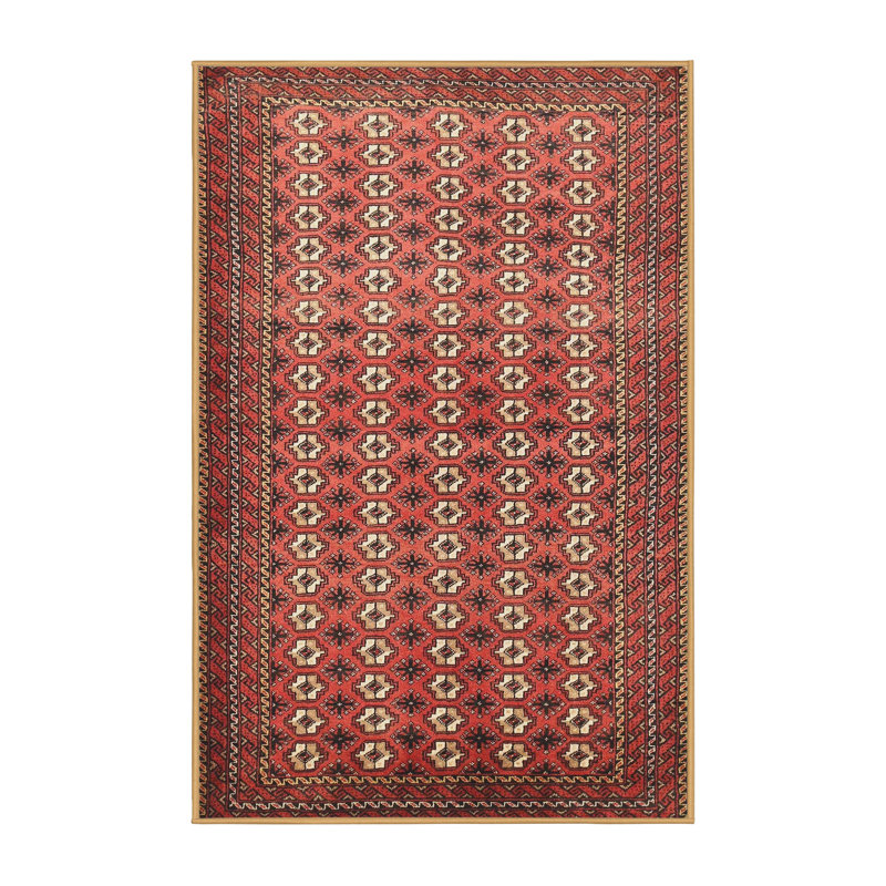 Tapis oriental multicolore tissé à la machine Oriental, Rectangle 3 pi x 5 pi