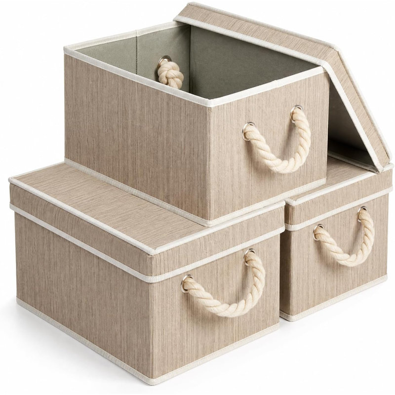 Rebrilliant Decorative Basket, Light brown, 3 pack
