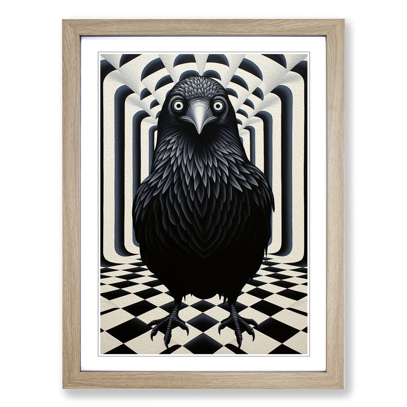 Single Picture Frame Wall Art, 34cm H x 25cm W, Oak Framed