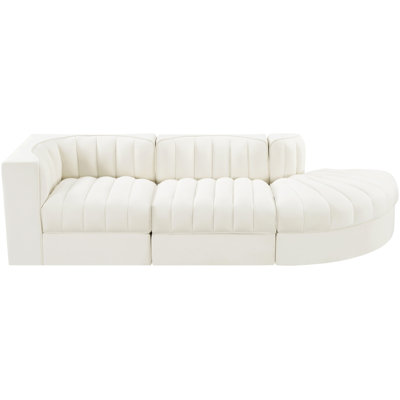 Tissu d'ameublement en velours Demars 3 pièces Canapé modulaire modulaire