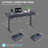 46" Tall Electric Adjustable Height Standing Desk Computer Table with 3-Drawers, Home Office Writing Desk with One-Piece Desktop & Power Outlets-322423955