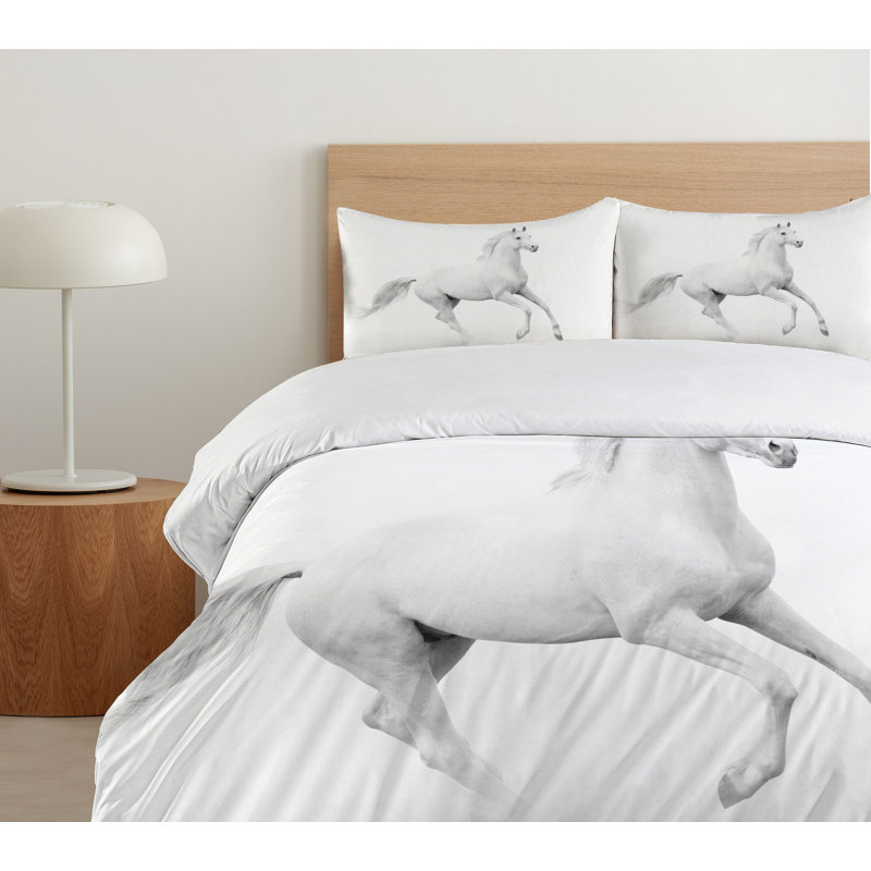 Modern & Contemporary Polyester Duvet Cover, King Duvet Cover + 2 King Shams