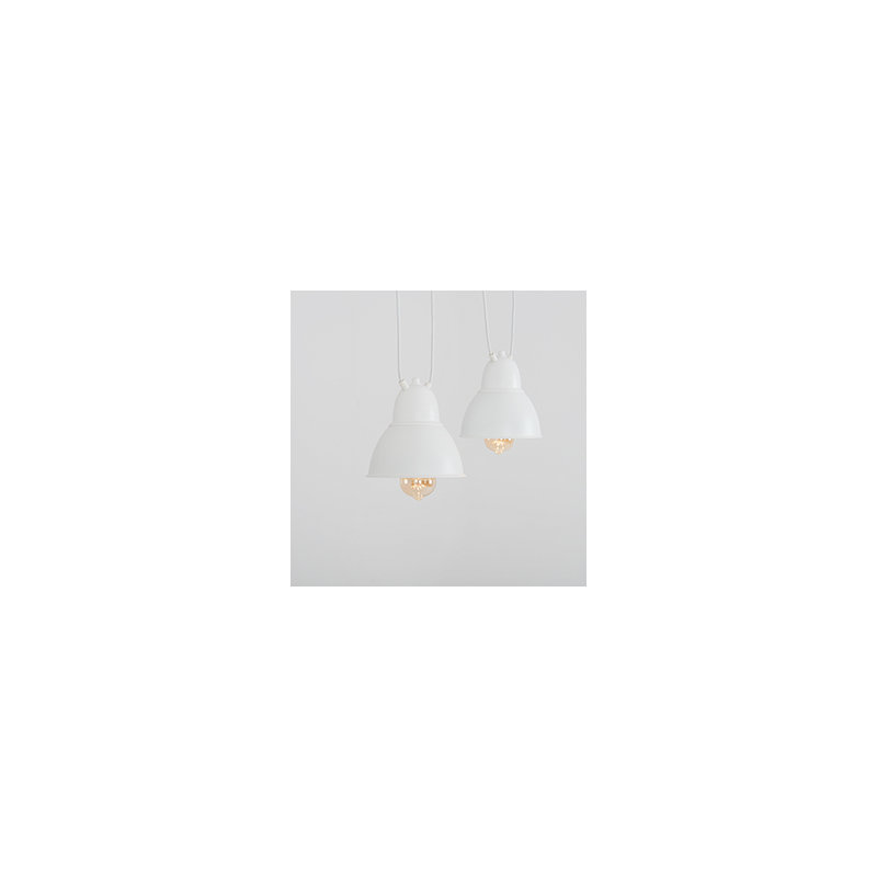Culpeper 2 - Light Bell Pendant, White