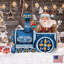 Art de jardin pour le père noël train