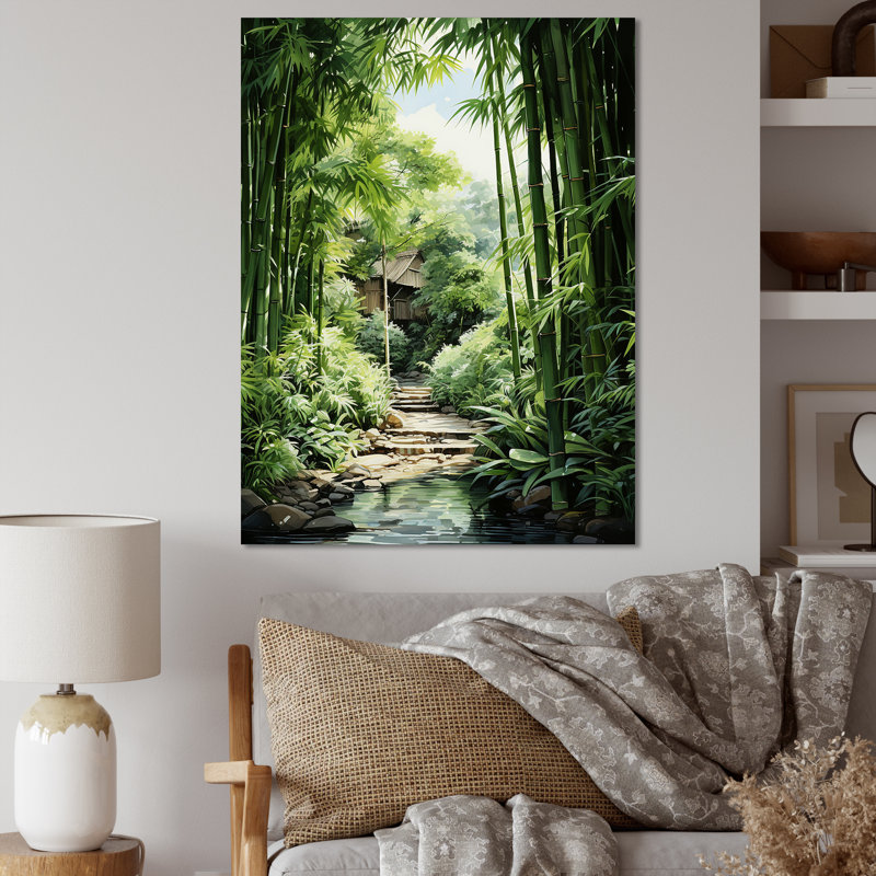 «Jade Journey Green Forest I», reproduction sur toile, H 32 po x l 24 po x P 1 po, Toile tendue