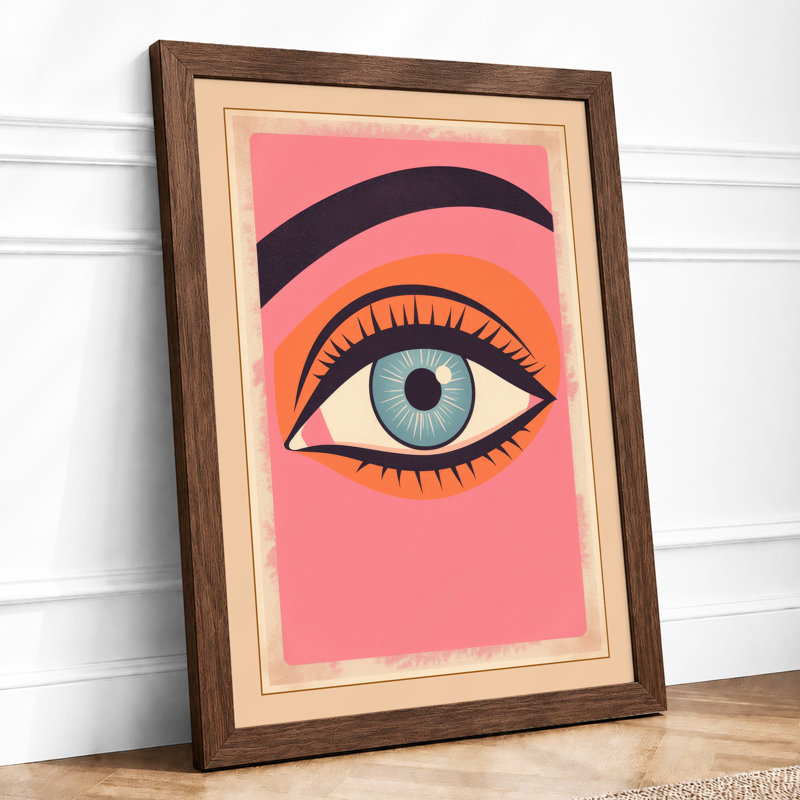 Bold Eye Study Pop Art - Framed Print, Walnut, A1 - 84.1 x 59.4 cm