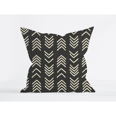 Housse de coussin carré en mélange de coton avec flamme noire Premier Impressions
