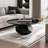 Modern simple round marble coffee table-104349803